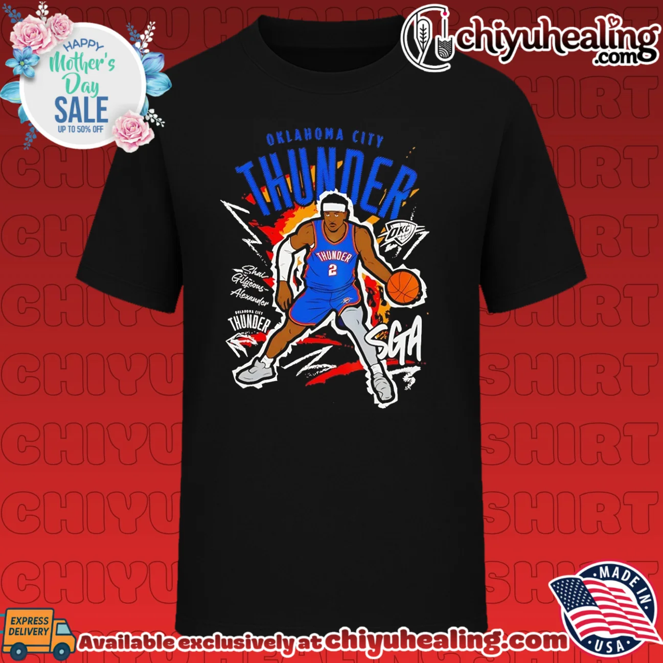 Shai Gilgeous-Alexander Oklahoma City Thunder Chalked Up Player