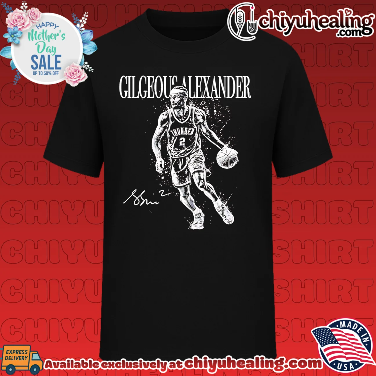 Shai Gilgeous-Alexander Oklahoma City Thunder Mono signature