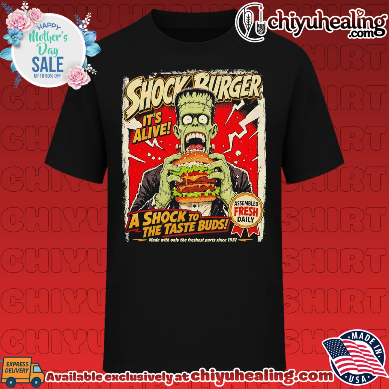 Shock Burger It Is Alive A Shock to the Taste Buds shirt & hoodie