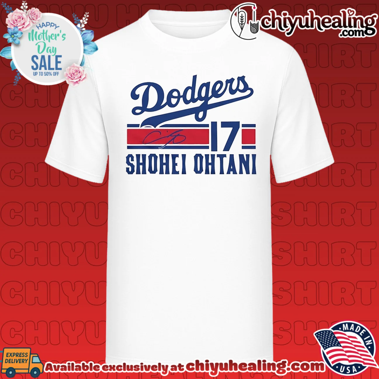 Shohei Ohtani Los Angeles Dodgers Signature Name & Number