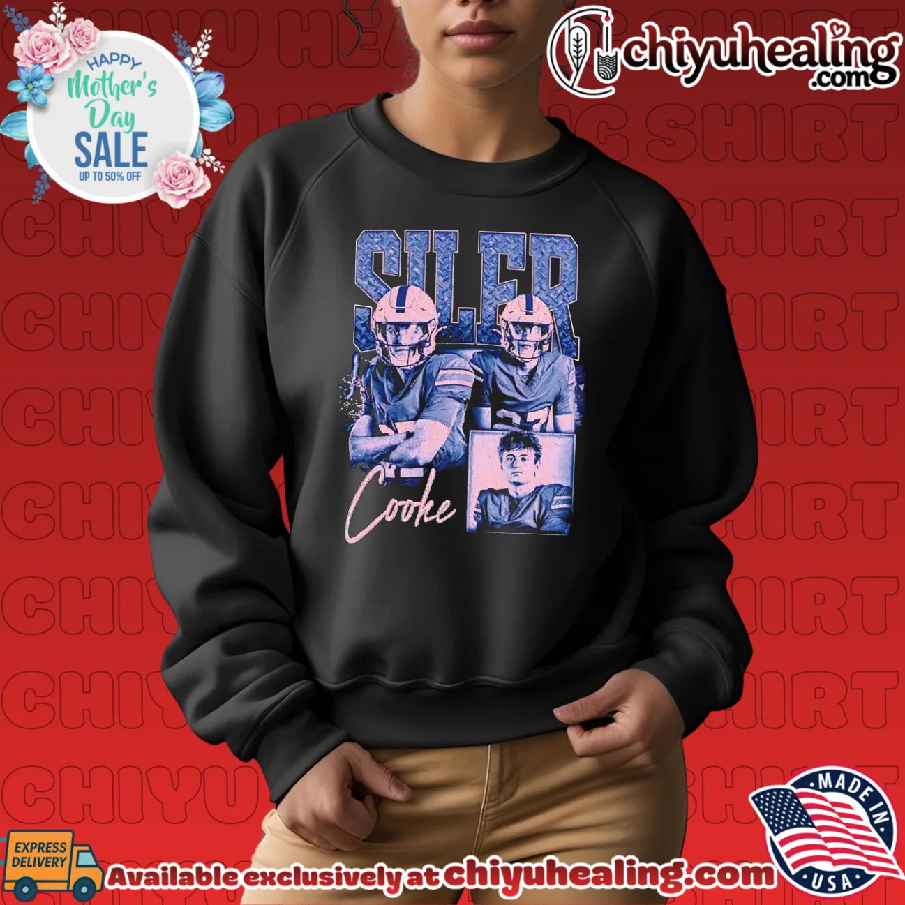 Siler Cooke Football Tribute athlete sports portrait shirt & hoodie Siler Cooke Football Tribute athlete sports portrait shirt & hoodie