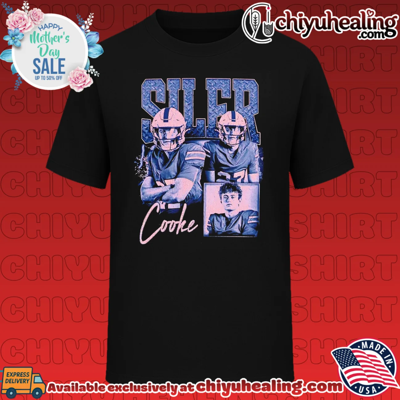 Siler Cooke Football Tribute athlete sports portrait shirt & hoodie