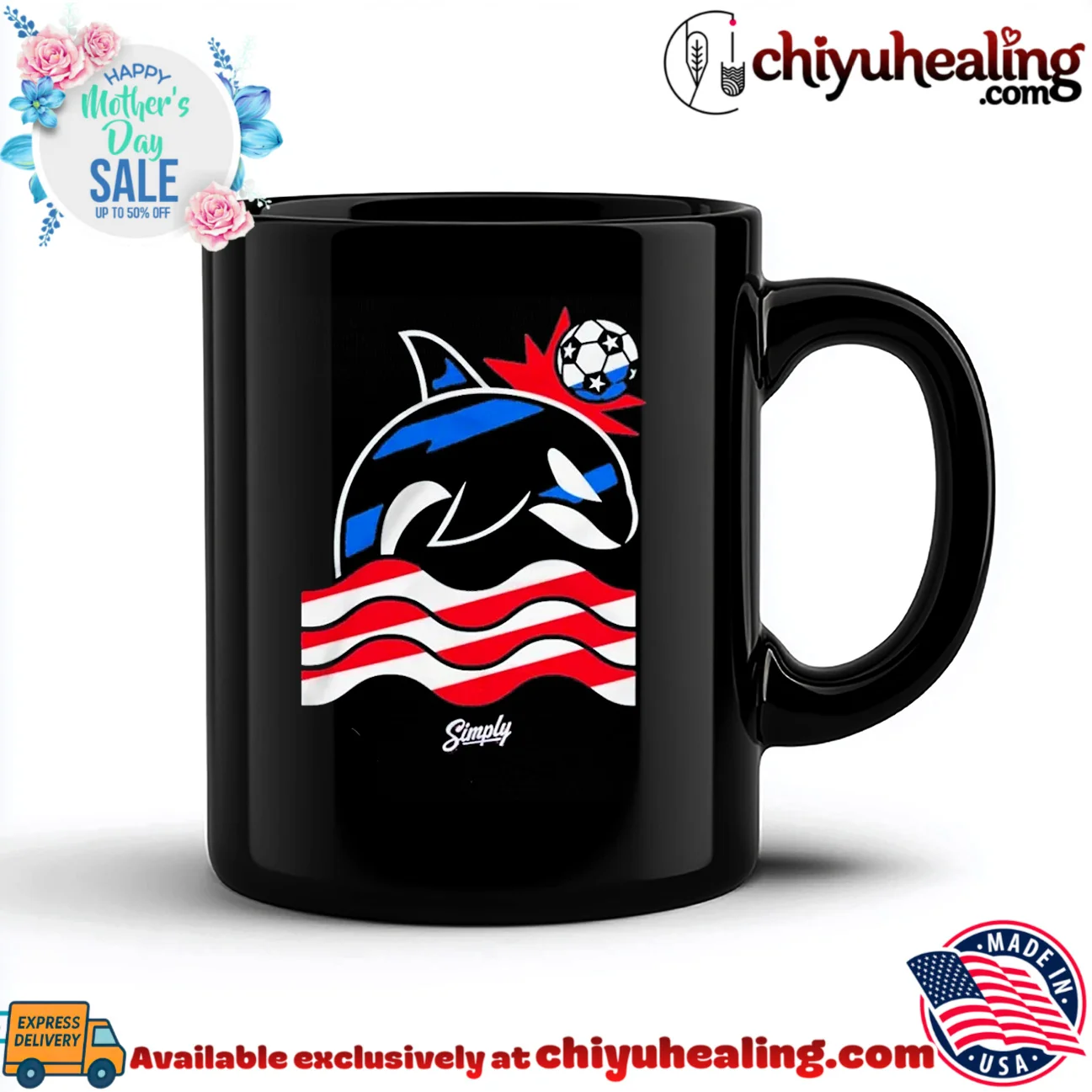 Simply Wild Whale Stars and Stripes Soccer shirt & hoodie Simply Wild Whale Stars and Stripes Soccer