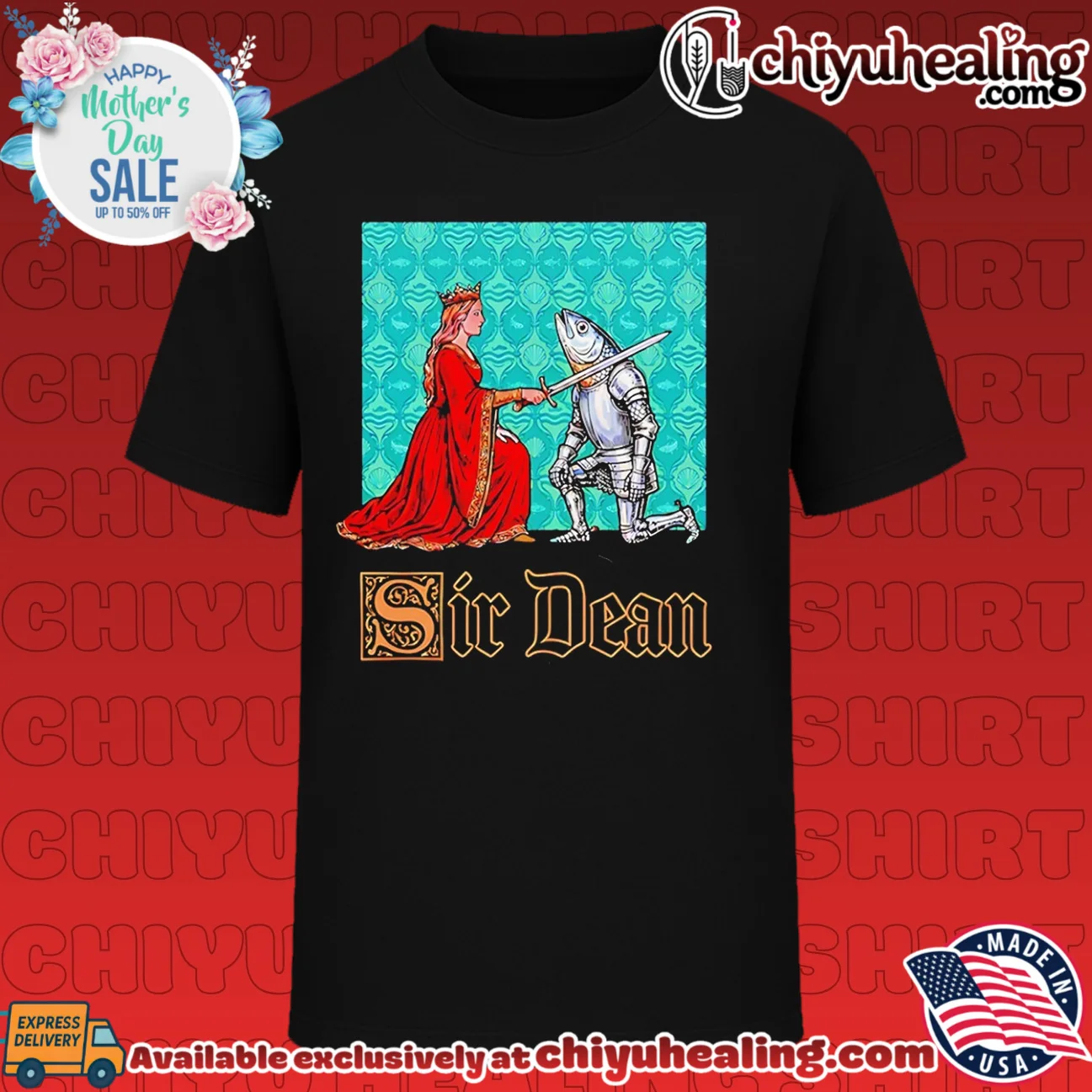 Sir Dean Knight Fish knighting medieval shirt & hoodie