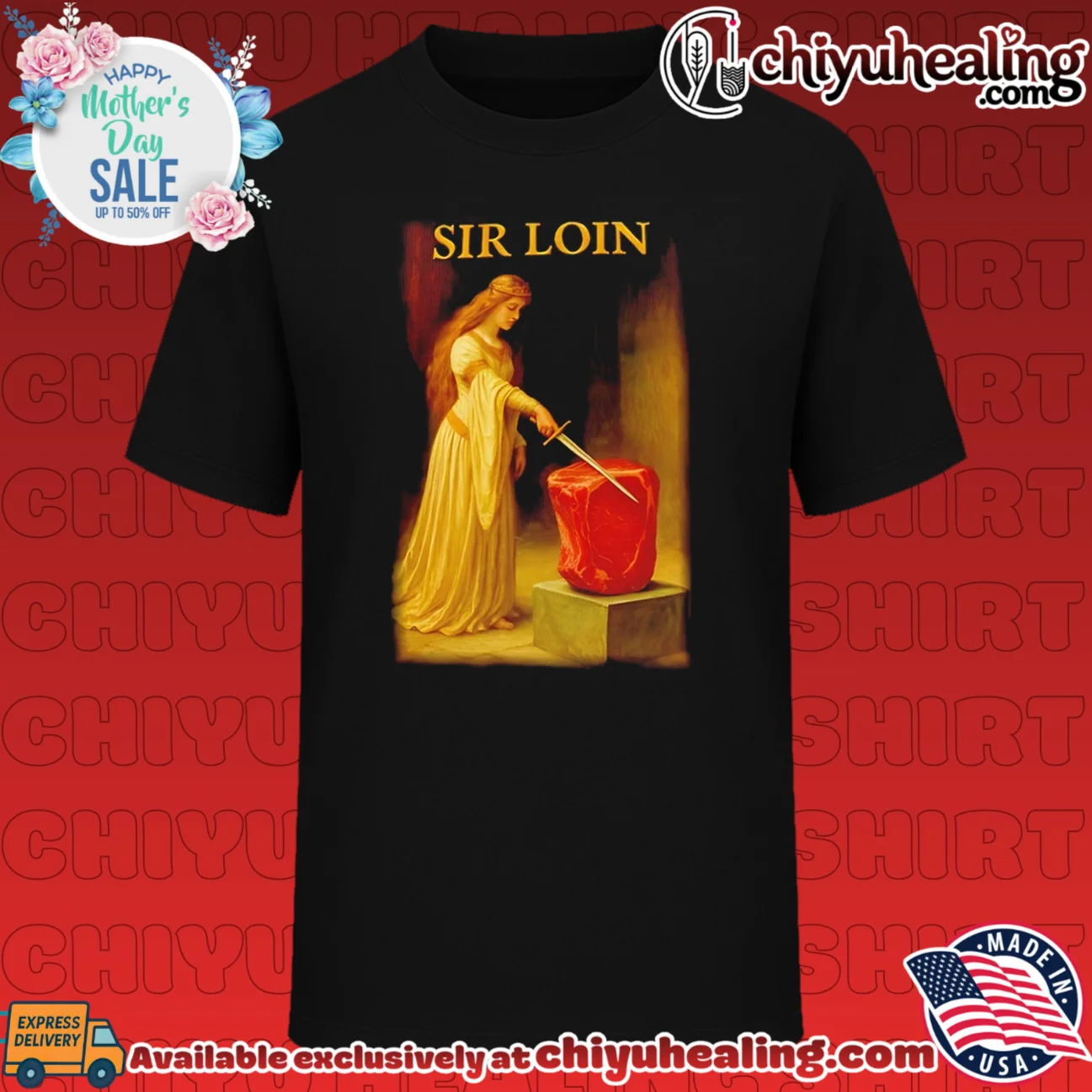 Sir Loin Steak Meme funny food pun medieval art shirt & hoodie