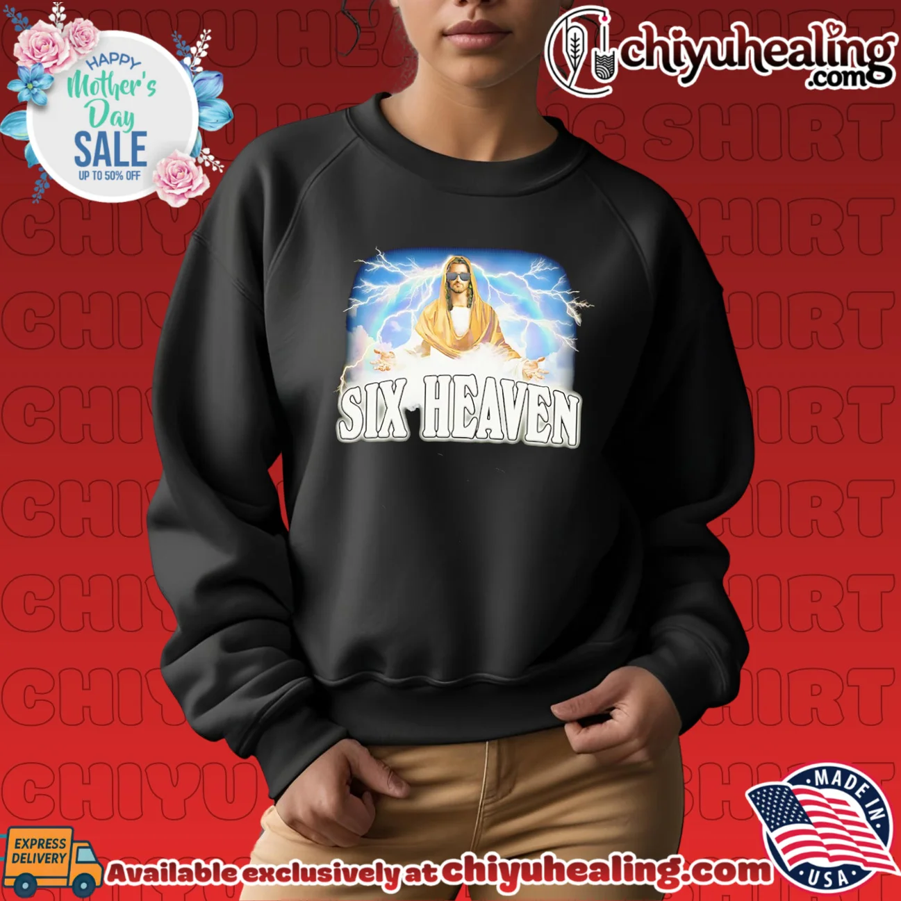 Six Heaven Jesus graphic shirt iconic shirt & hoodie | IP Merchandise Six Heaven Jesus graphic shirt
