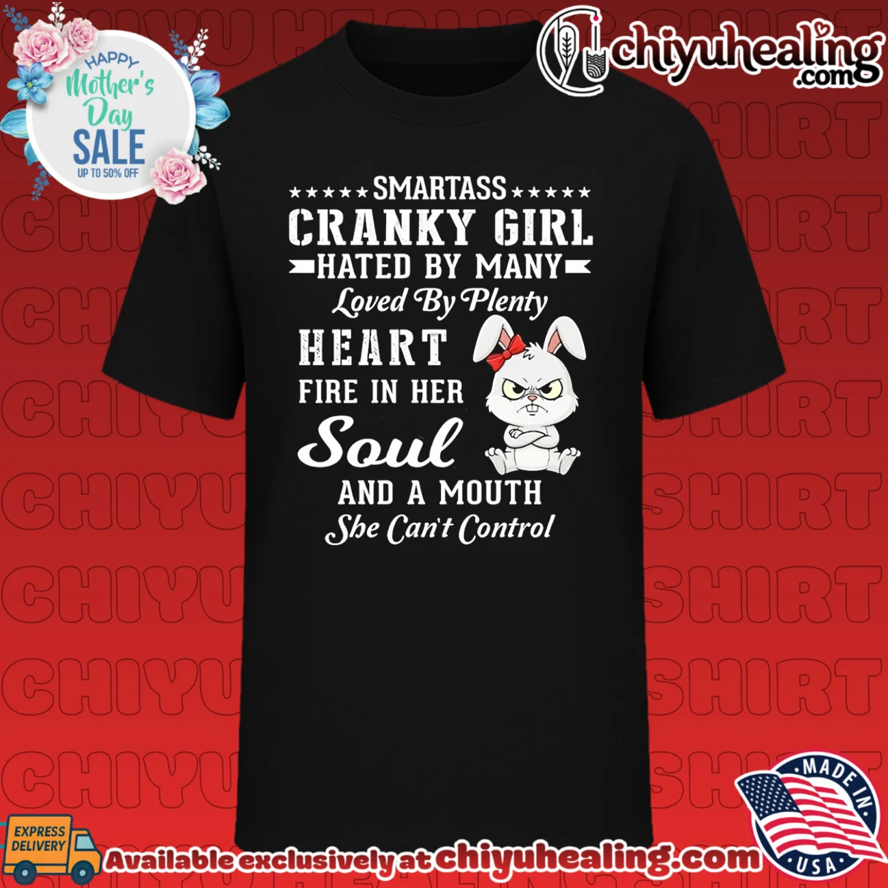 Smartass cranky girl hated by many loved by plenty heart fire in her soul and a mouth she can't control shirt & hoodie