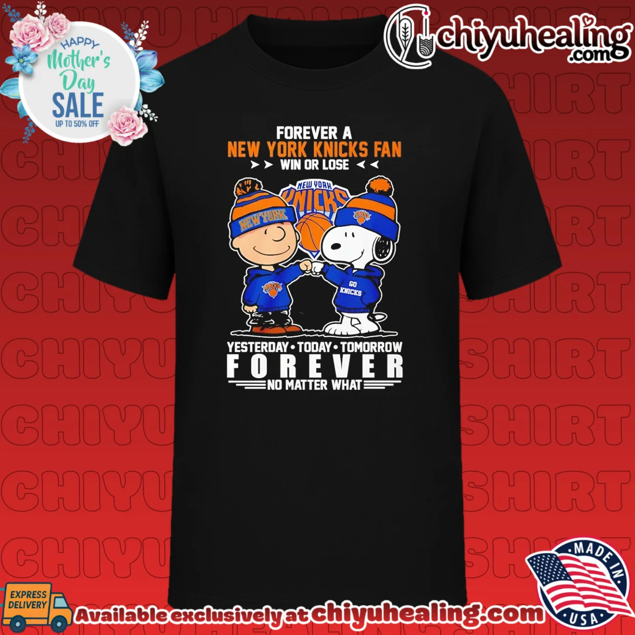 Snoopy Forever a New York Knicks fan win or lose yesterday today tomorrow forever no matter what 2026