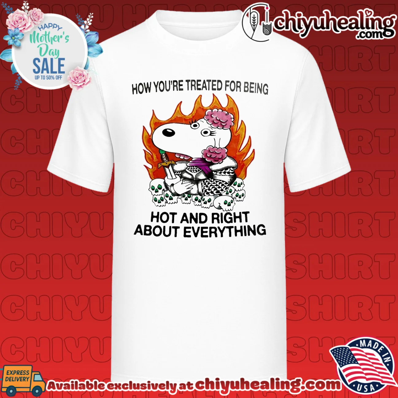 Snoopy how you're treated for being hot and right about everything shirt