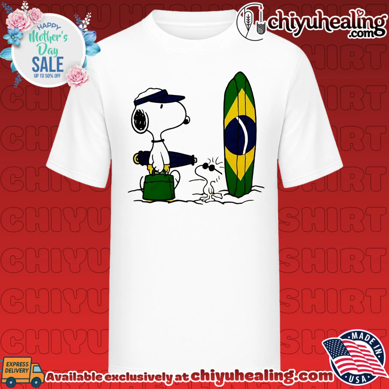Snoopy Peanuts Brazil Surfing Yellow World Cup 2026