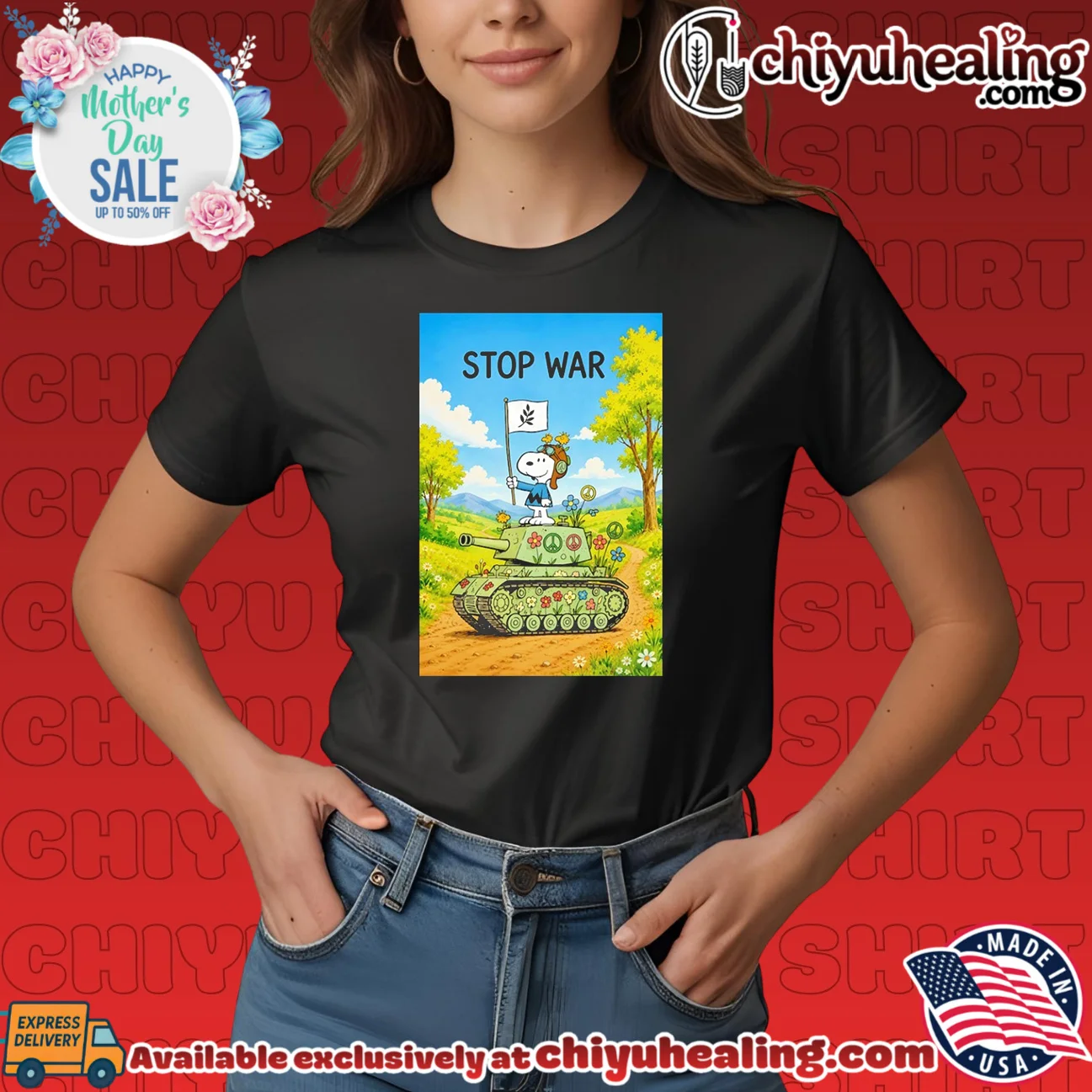 Snoopy Stop War Peace Tank Peanuts Anti-War shirt & hoodie Snoopy Stop War Peace Tank Peanuts Anti-War