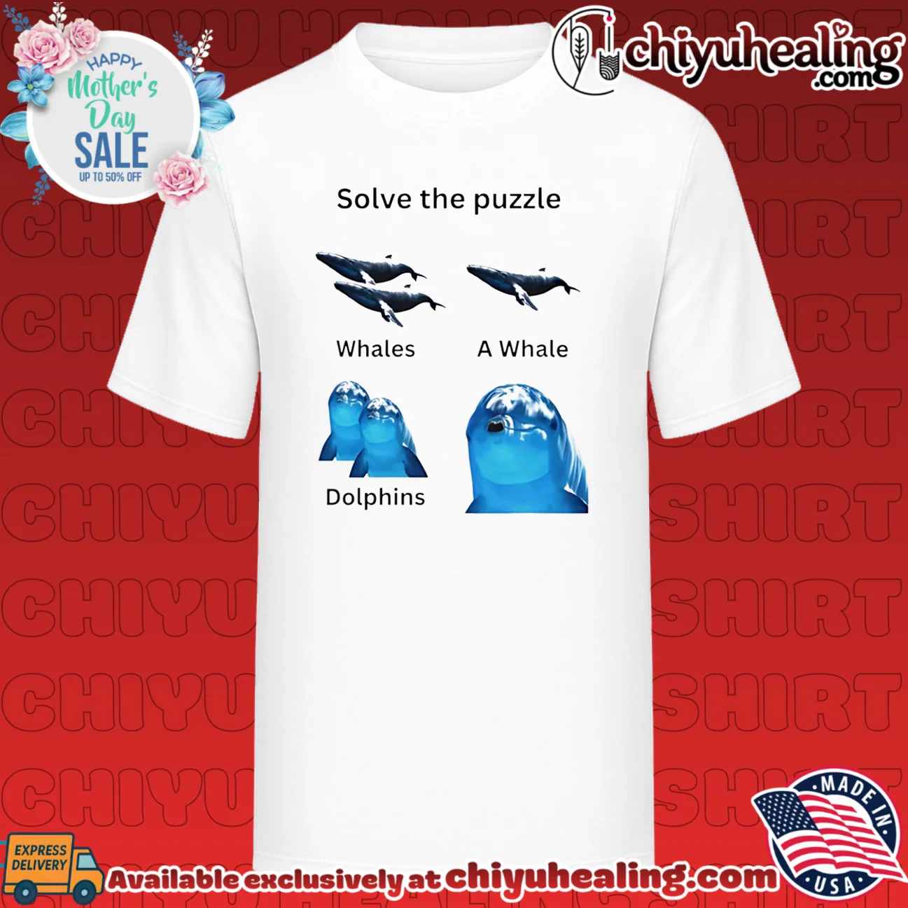 Solve the puzzle Whales a whale dolphins