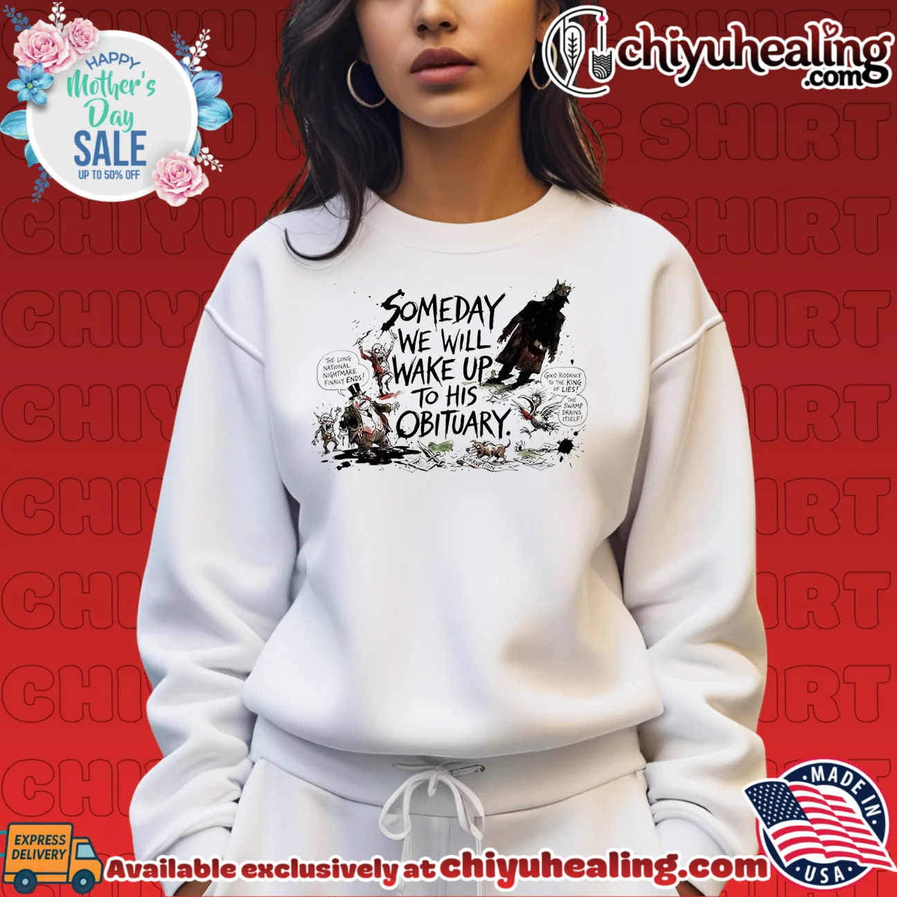 Someday we will wake up to his obituary paint shirt iconic shirt & hoodie | Exclusive Fan Gear Someday we will wake up to his obituary paint shirt