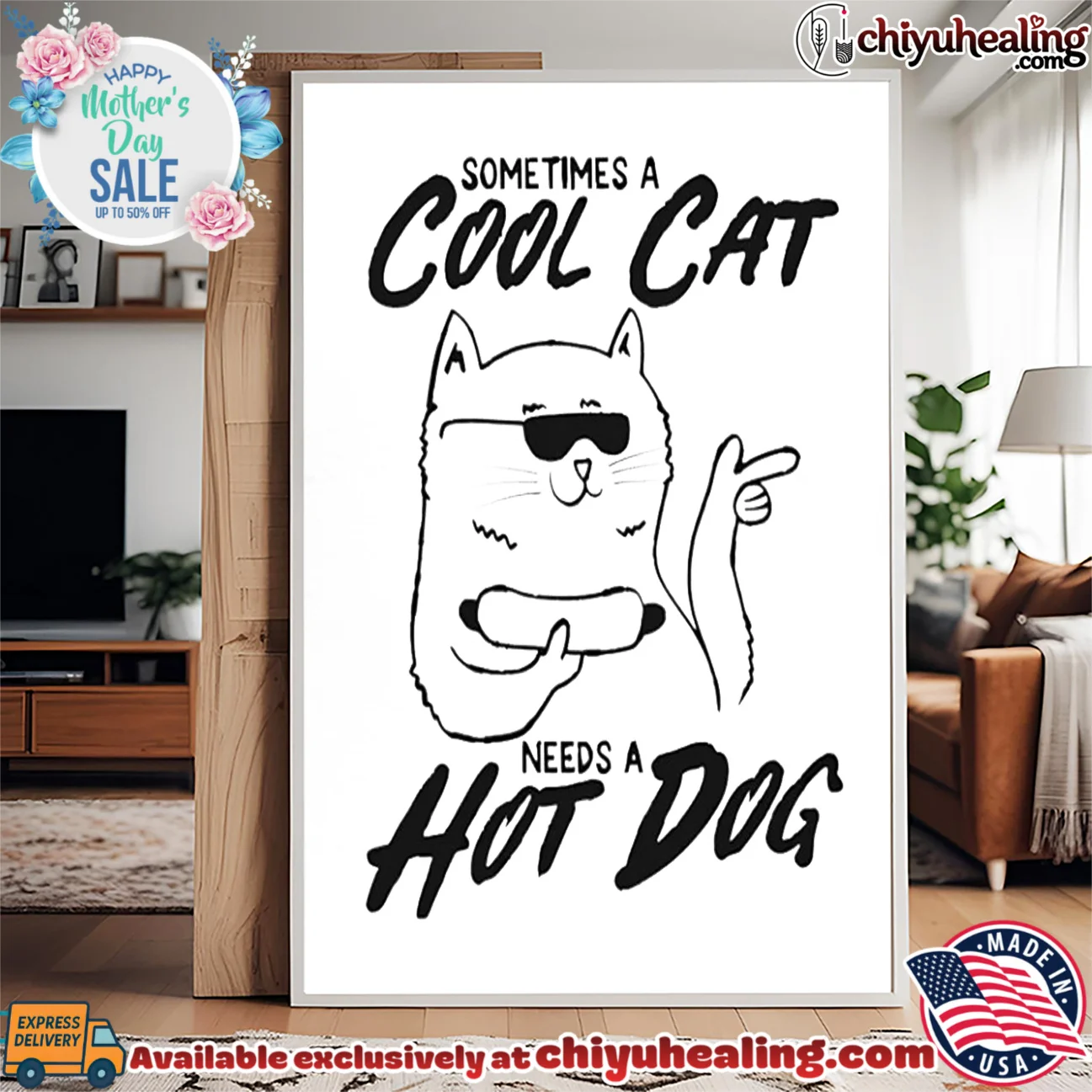Sometimes a cool cat needs a hot dog limited shirt & hoodie | Collector Series Sometimes a cool cat needs a hot dog