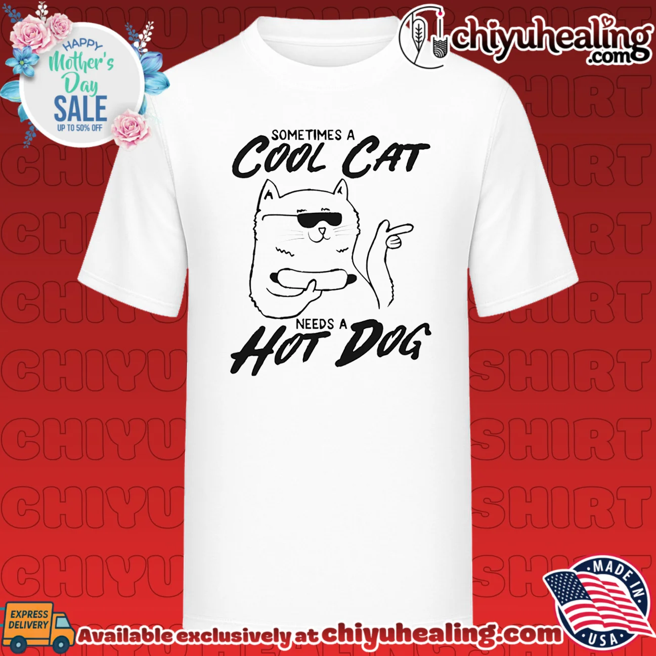 Sometimes a cool cat needs a hot dog