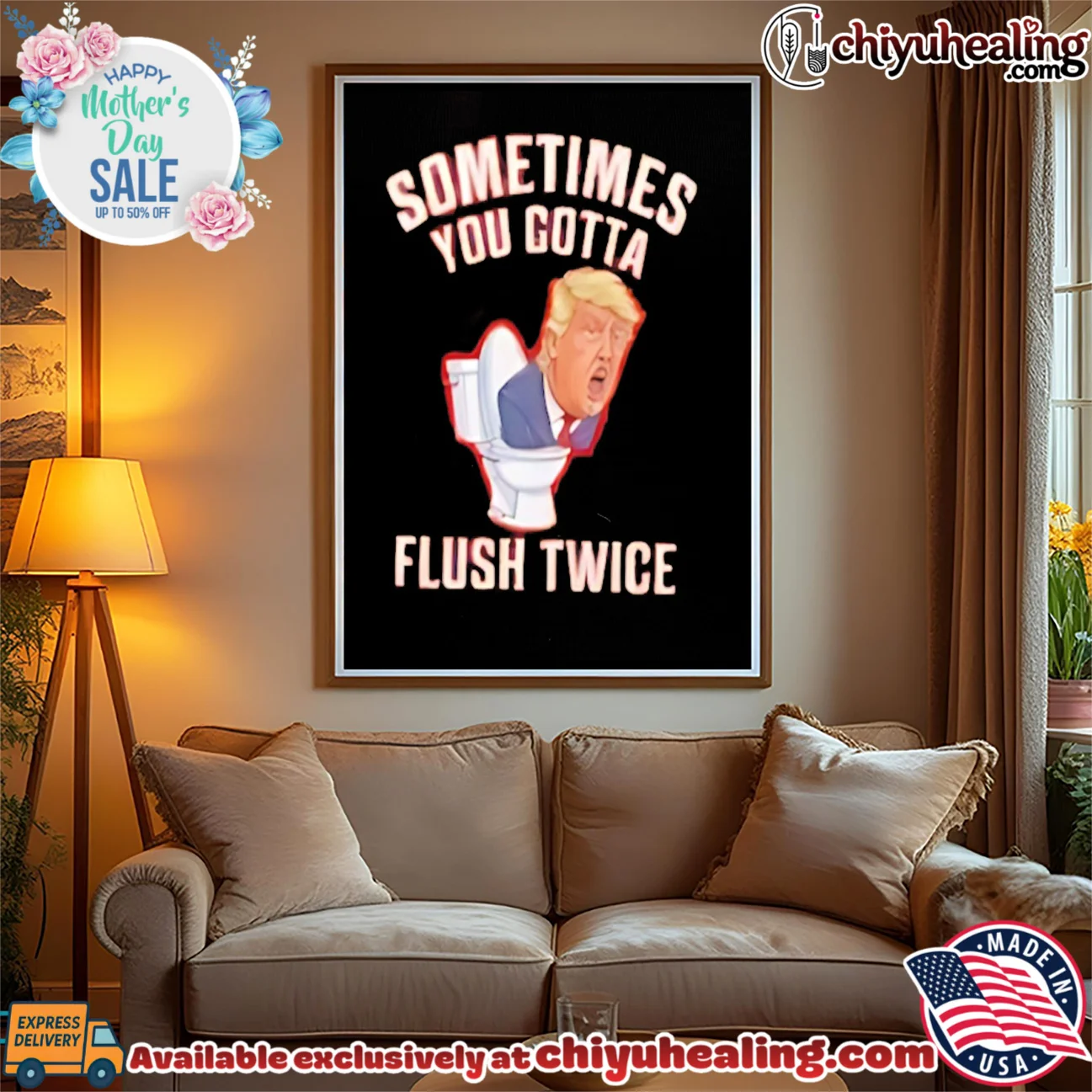 Sometimes you gotta flush twice Donald Trump shirt & hoodie Sometimes you gotta flush twice Donald Trump