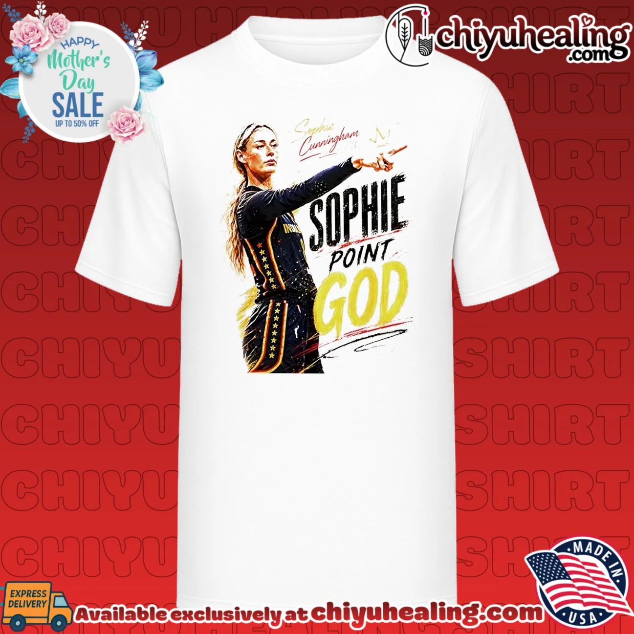 Sophie Cunningham Indiana Fever Point God signature shirt & hoodie