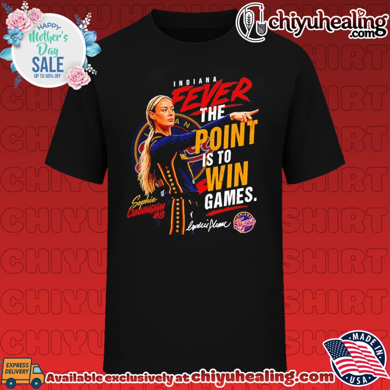 Sophie Cunningham Indiana Fever The Point Is to Win Games shirt & hoodie