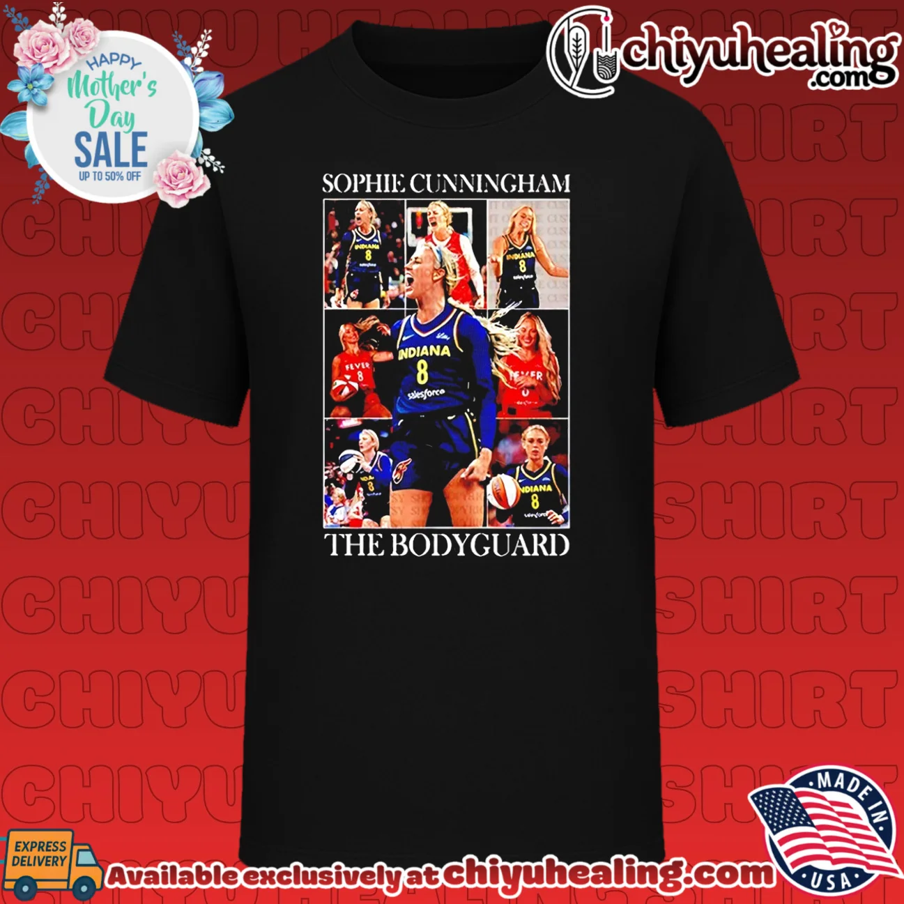 Sophie Cunningham The Bodyguard Indiana Fever graphic shirt & hoodie