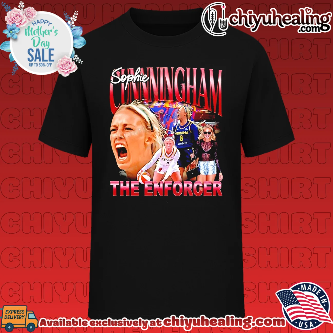 Sophie Cunningham The Enforcer Indiana Fever player collage shirt & hoodie