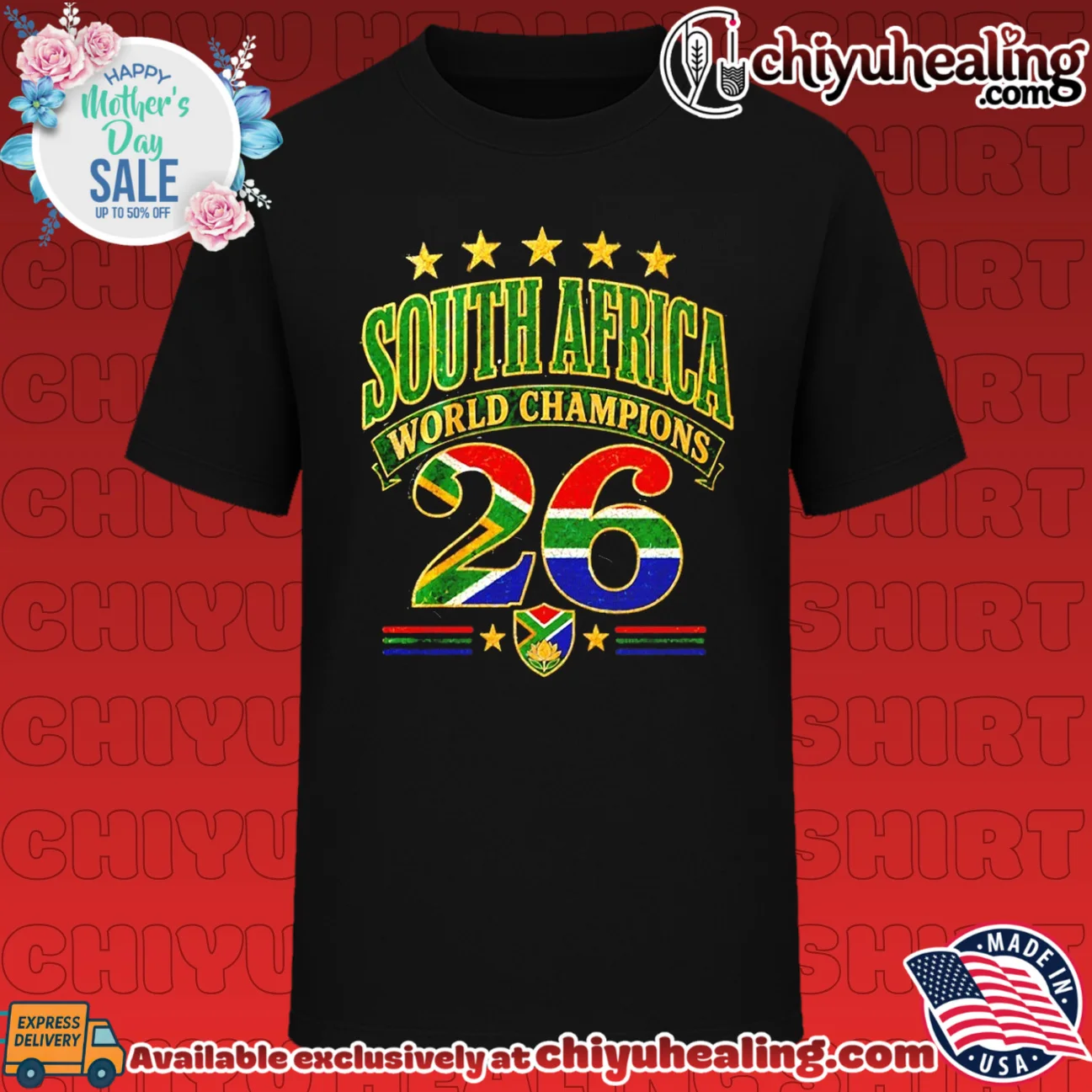 South Africa 2026 World Champions flag shirt