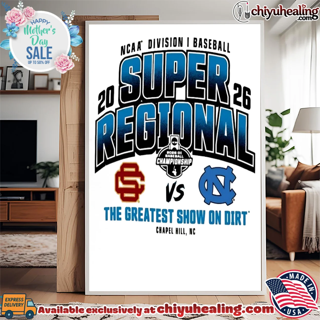 South Carolina Gamecocks vs North Carolina Tar Heels 2026 NCAA Baseball Super Regional The Greatest Show on Dirt limited shirt & hoodie | Limited Stock Edition South Carolina Gamecocks vs North Carolina Tar Heels 2026 NCAA Baseball Super Regional The Greatest Show on Dirt