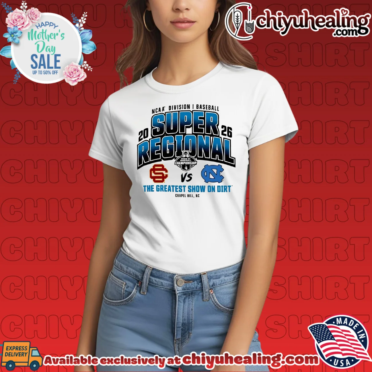 South Carolina Gamecocks vs North Carolina Tar Heels 2026 NCAA Baseball Super Regional The Greatest Show on Dirt limited shirt & hoodie | Limited Stock Edition South Carolina Gamecocks vs North Carolina Tar Heels 2026 NCAA Baseball Super Regional The Greatest Show on Dirt