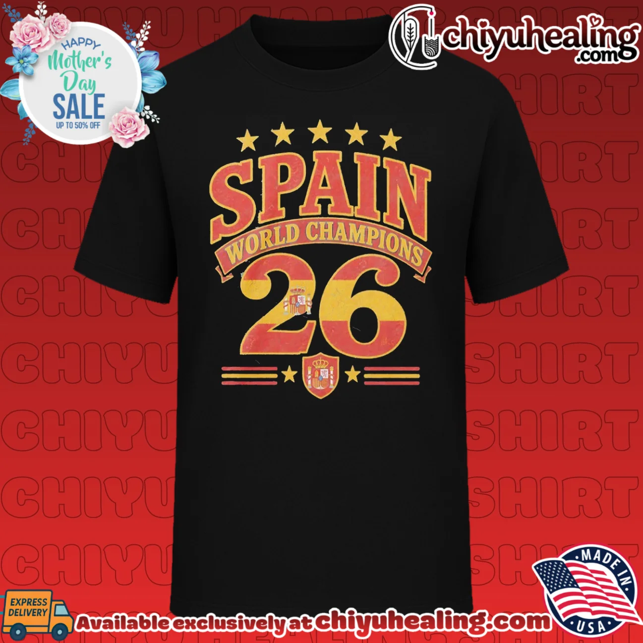 Spain 2026 World Champions flag shirt