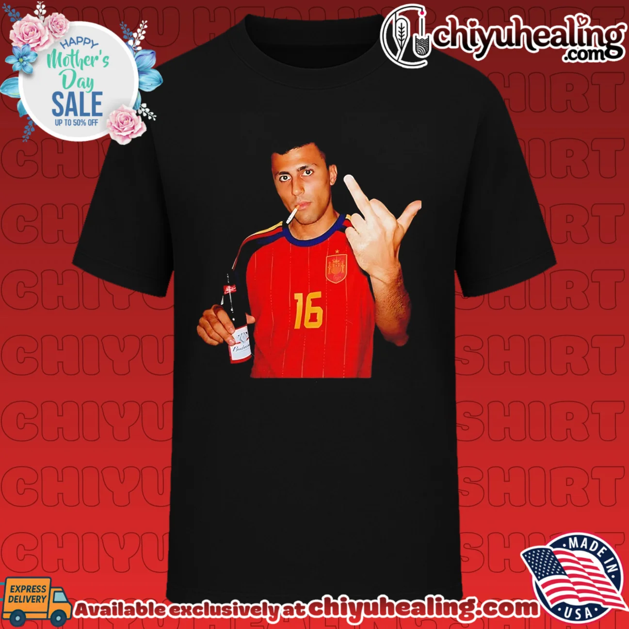 Spain Football Rodri middle finger shirt & hoodie