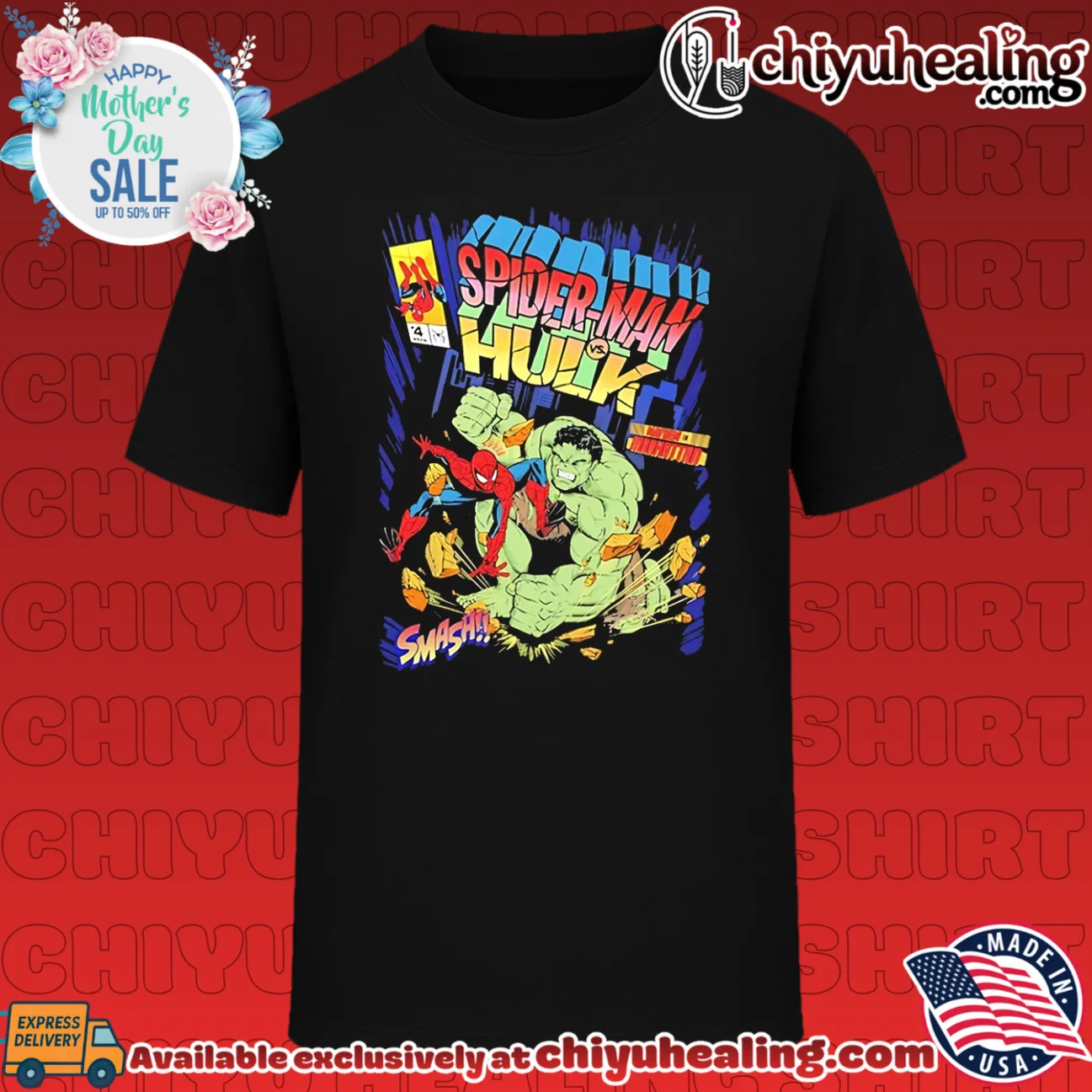 Spider Man versus Hulk battle illustrated comic style