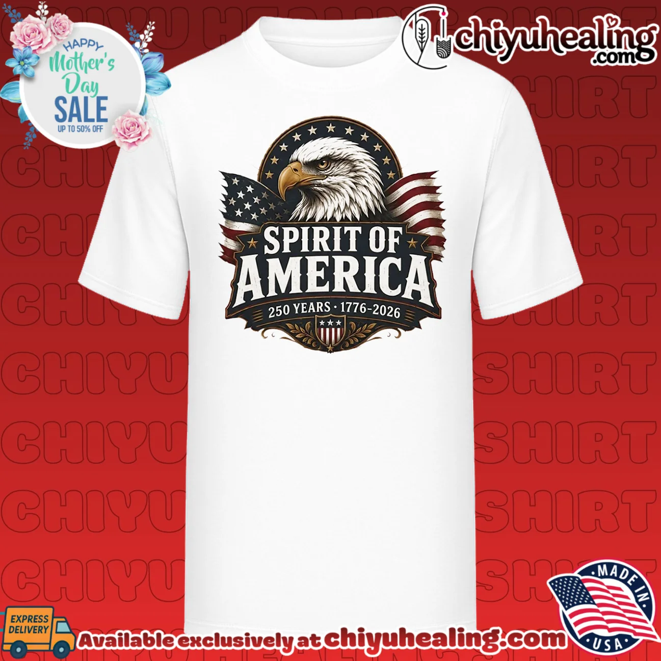 Spirit of America 250 years 1776-2026 American independence