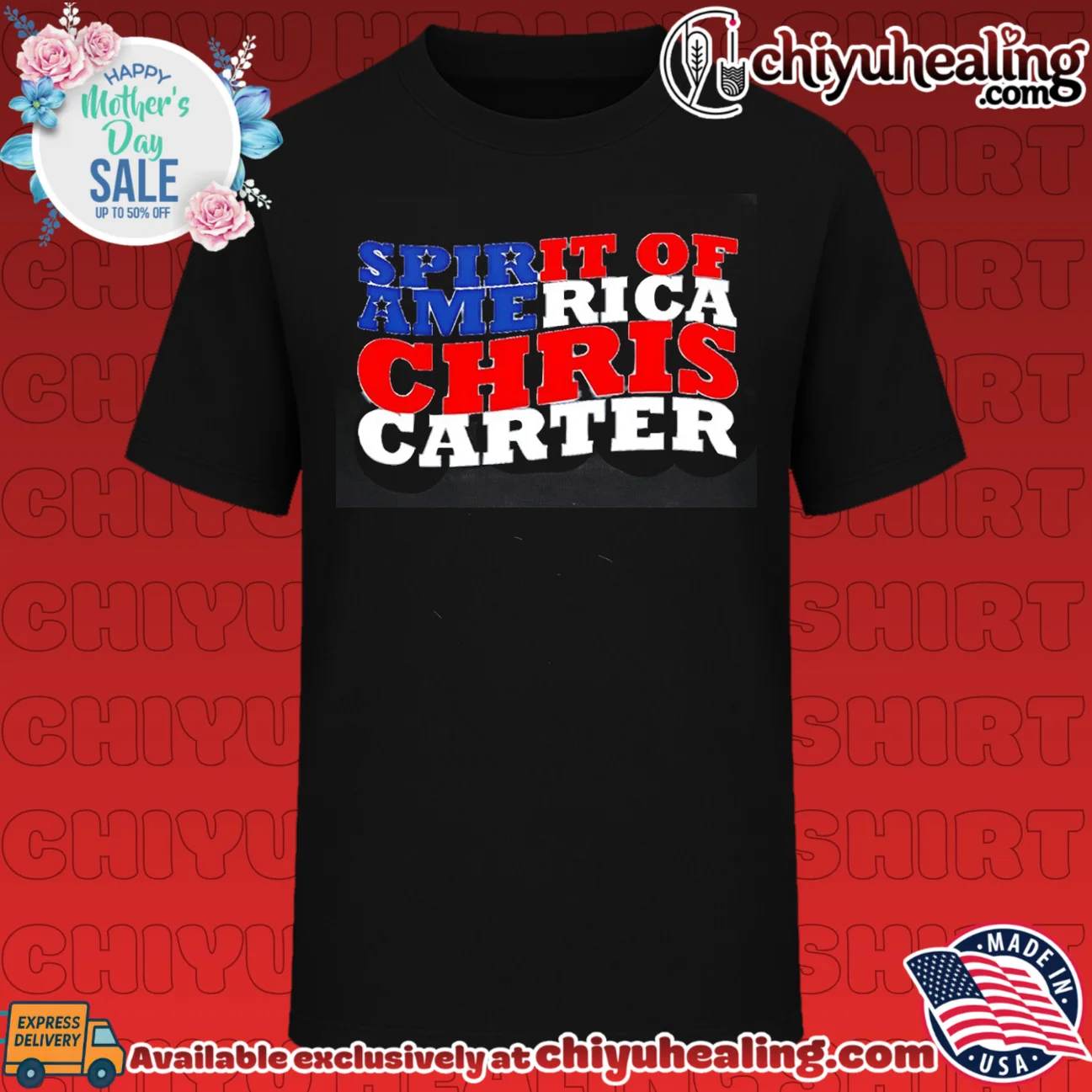 Spirt of America Chris Carter American flag shape