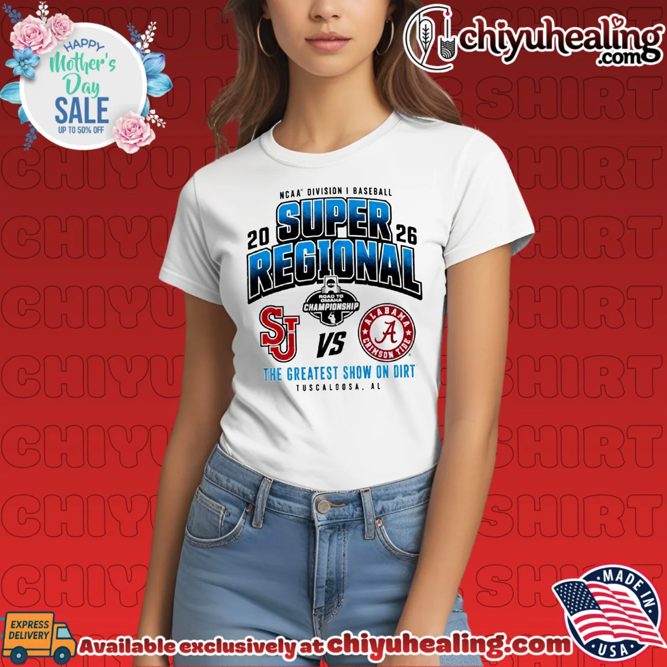 St John's Red Storm vs Alabama Crimson Tide 2026 NCAA Division I Baseball Super Regional The Greatest Show On Dirt official shirt & hoodie | Limited Stock Edition St John's Red Storm vs Alabama Crimson Tide 2026 NCAA Division I Baseball Super Regional The Greatest Show On Dirt