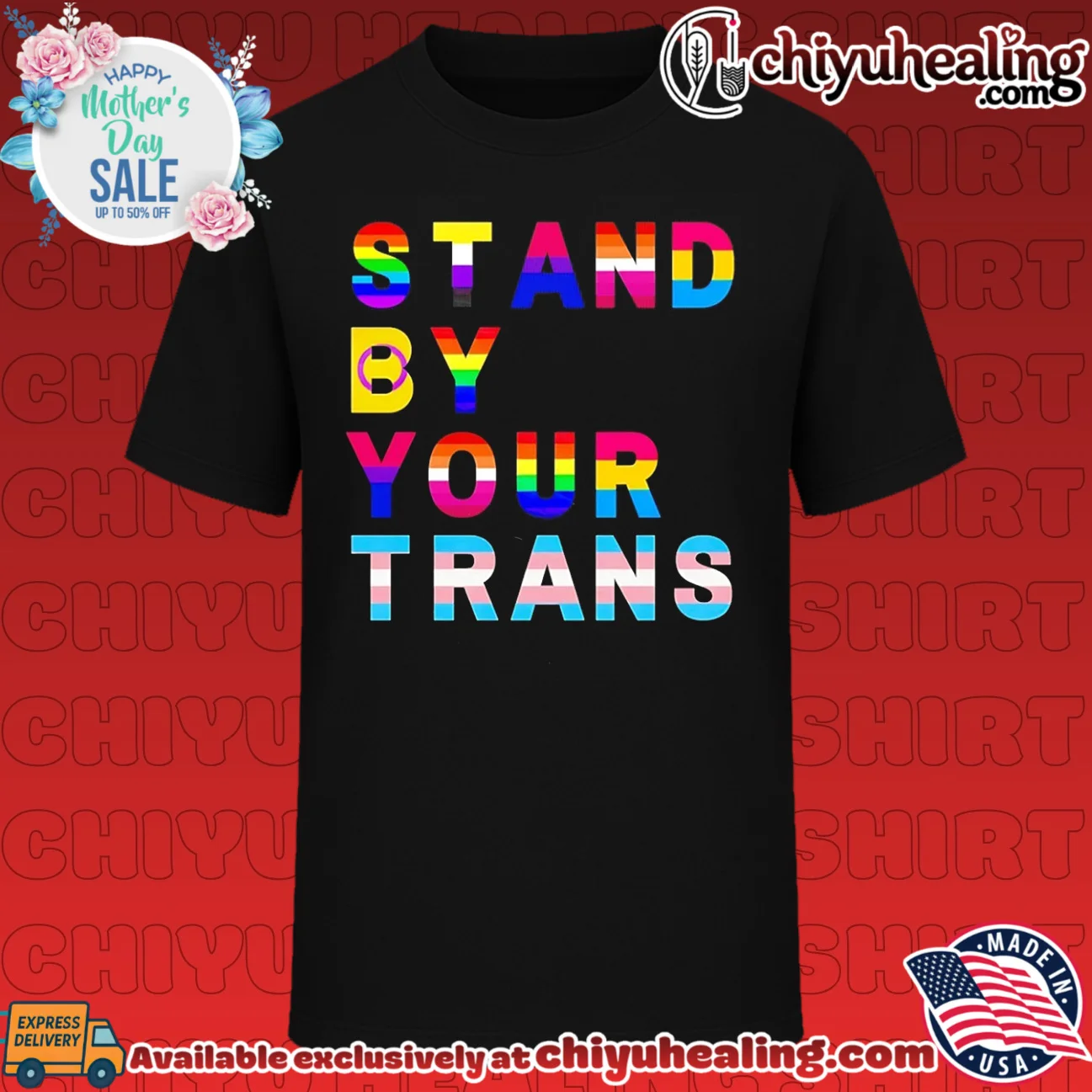 Stand by your trans LGBTQ rainbow