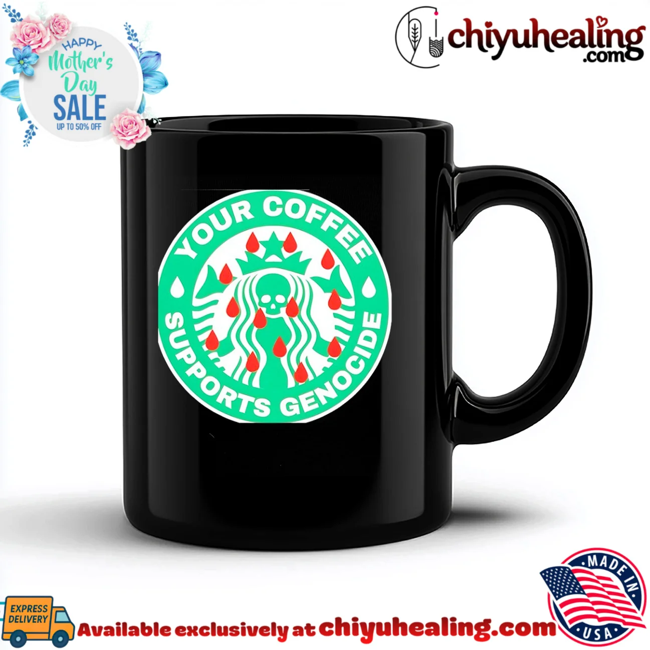 Starbucks your coffee genocide supports shirt & hoodie Starbucks your coffee genocide supports