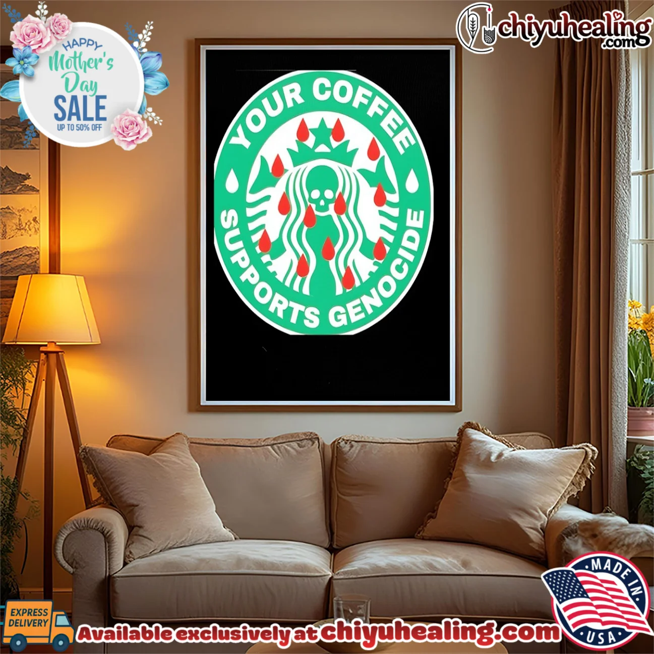 Starbucks your coffee genocide supports shirt & hoodie Starbucks your coffee genocide supports