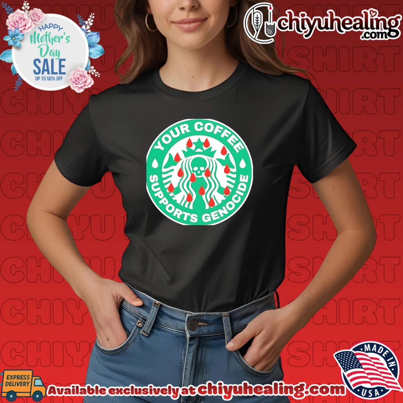 Starbucks your coffee genocide supports shirt & hoodie Starbucks your coffee genocide supports