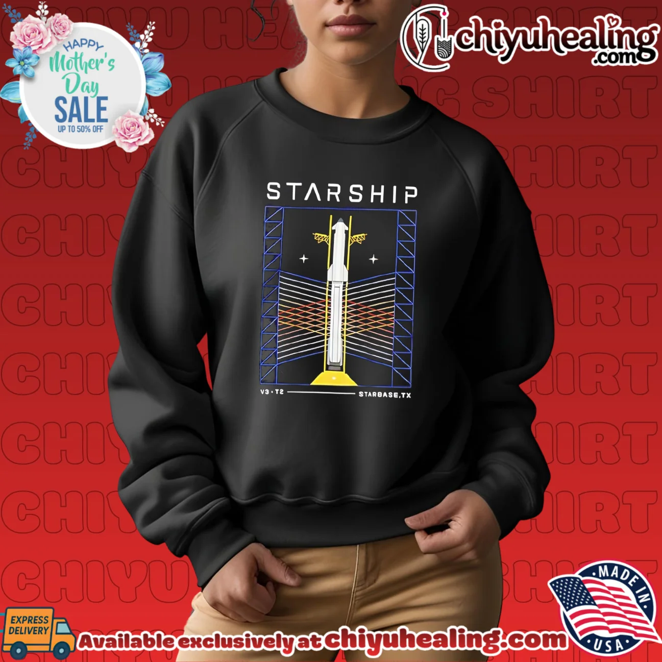Starship Milestone launch tower graphic shirt bespoke shirt & hoodie - The Fan Collection Starship Milestone launch tower graphic shirt