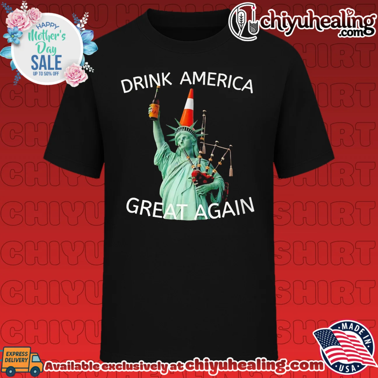 Statue Of Liberty Drink America Great Again