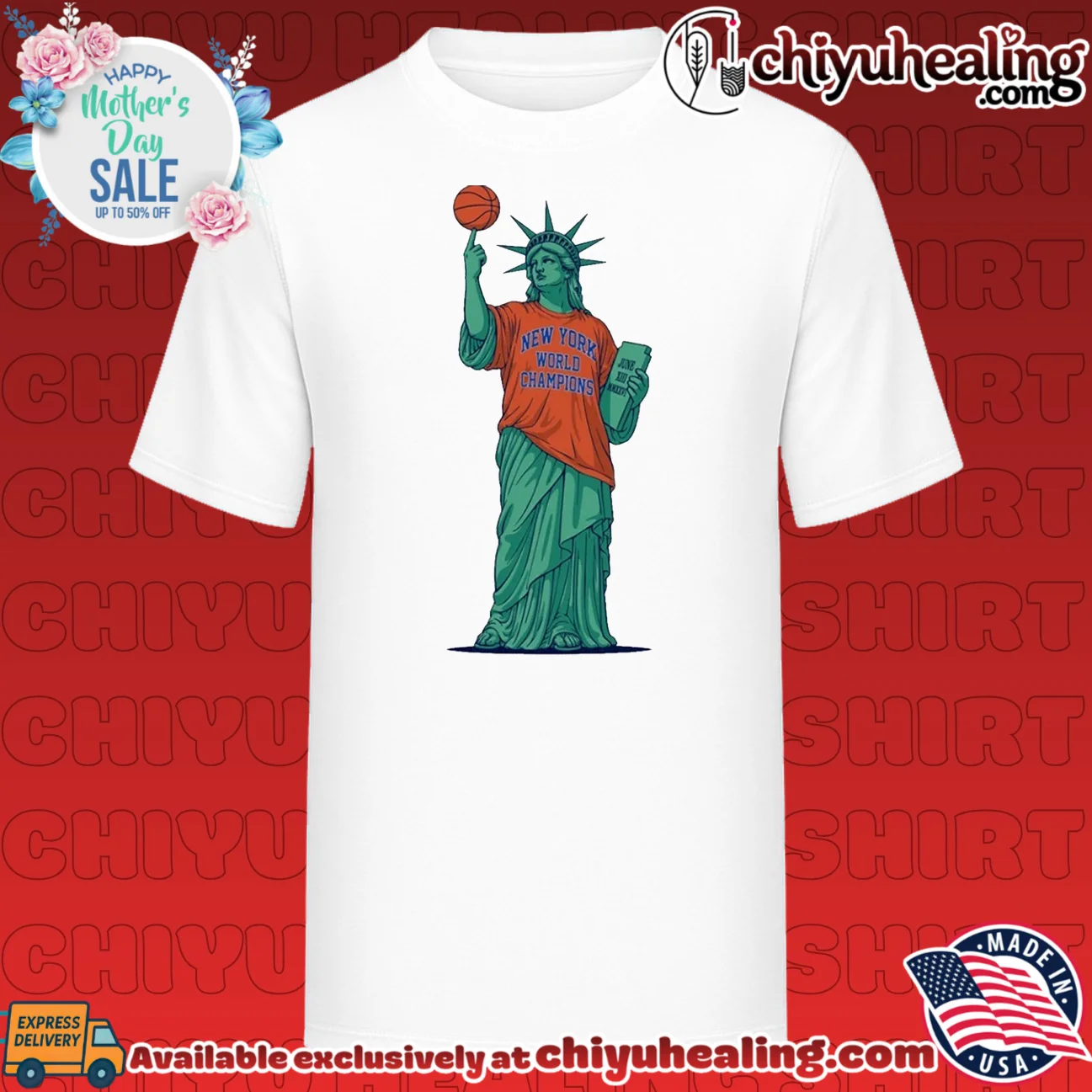 Statue of Liberty New York Knicks World Champions 2026