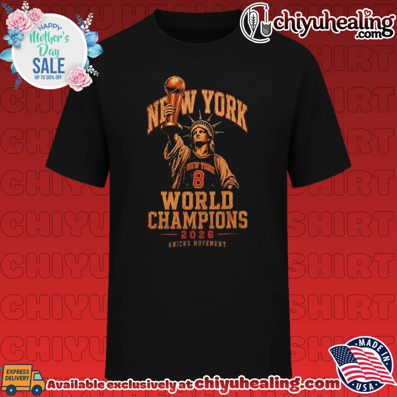 Statue of Liberty OG Anunoby New York Knicks World Champions 2026 vintage official shirt & hoodie | Modern Street Style