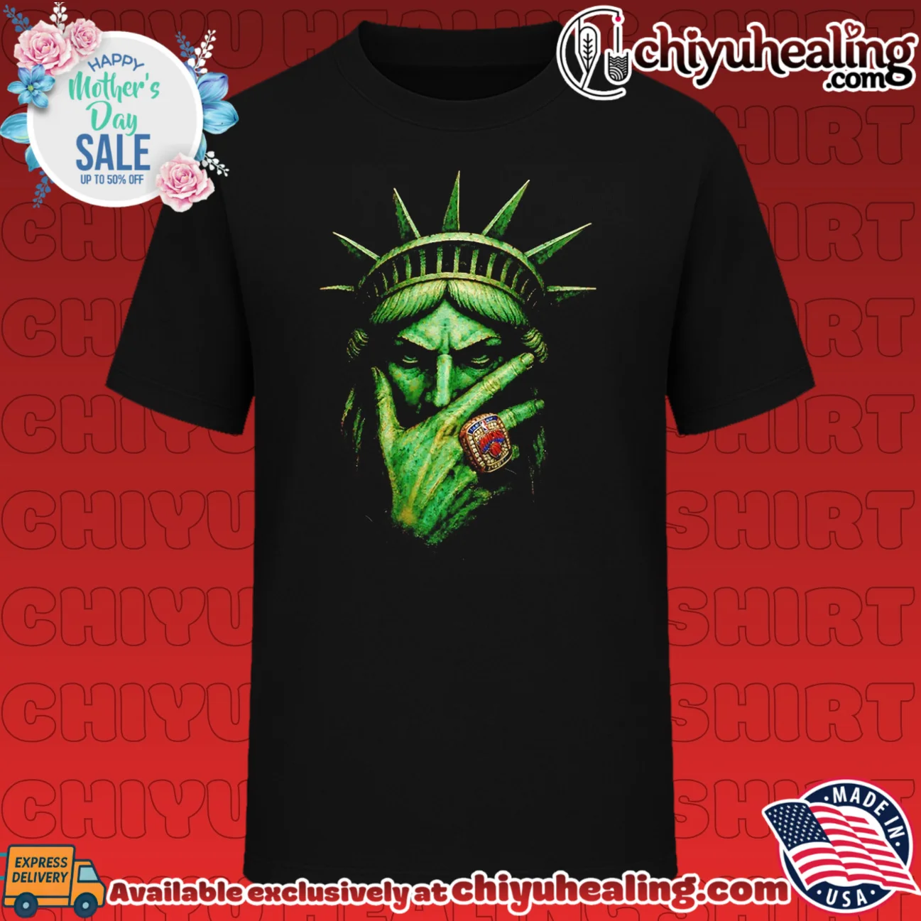Statue Of Liberty Ring New York Knicks 2026 Champions