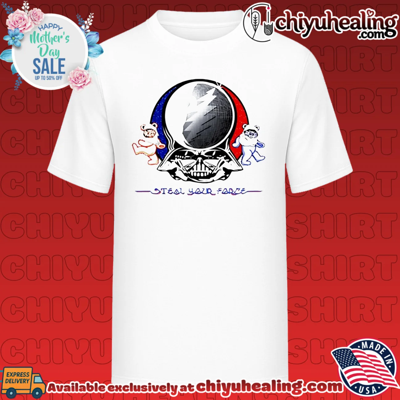 Steal Your Face Grateful Dead Darth Vader shirt