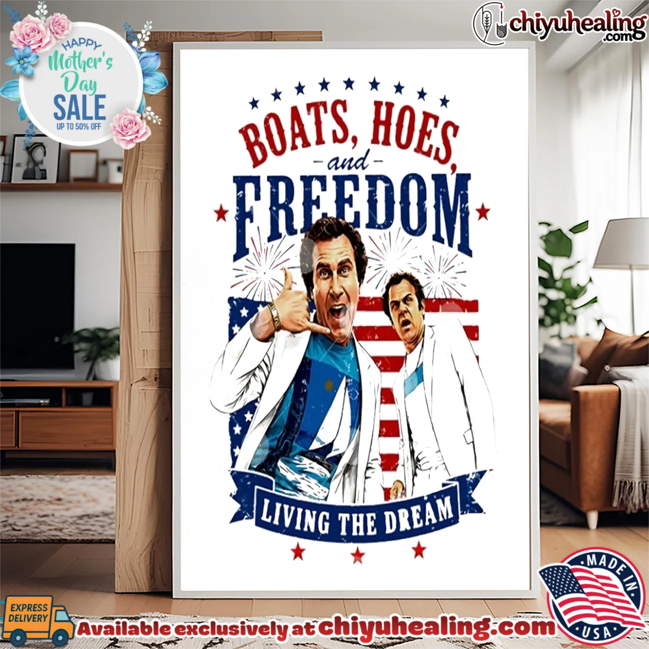Step Brothers Boats Hoes And Freedom Living The Dream 4th Of July shirt & hoodie Step Brothers Boats Hoes And Freedom Living The Dream 4th Of July shirt & hoodie