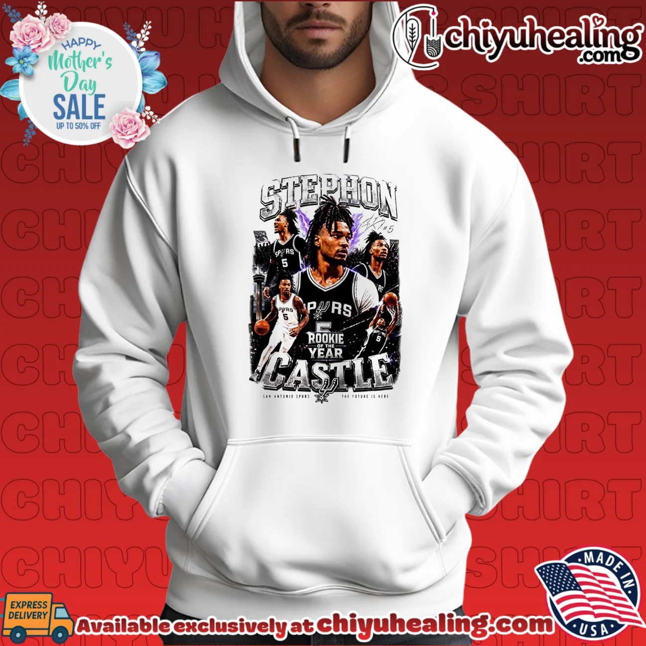 Stephon Castle San Antonio Spurs ROTY Rookie of the Year player collage timeless shirt & hoodie | Gift Idea 2026 Stephon Castle San Antonio Spurs ROTY Rookie of the Year player collage timeless shirt & hoodie | Gift Idea 2026