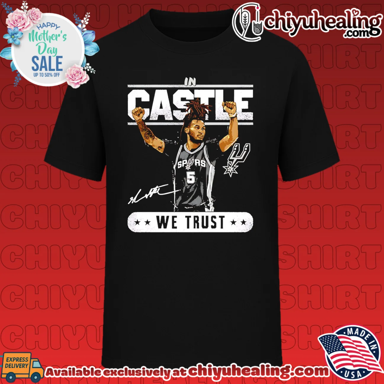 Stephon Castle San Antonio Spurs We Trust signature