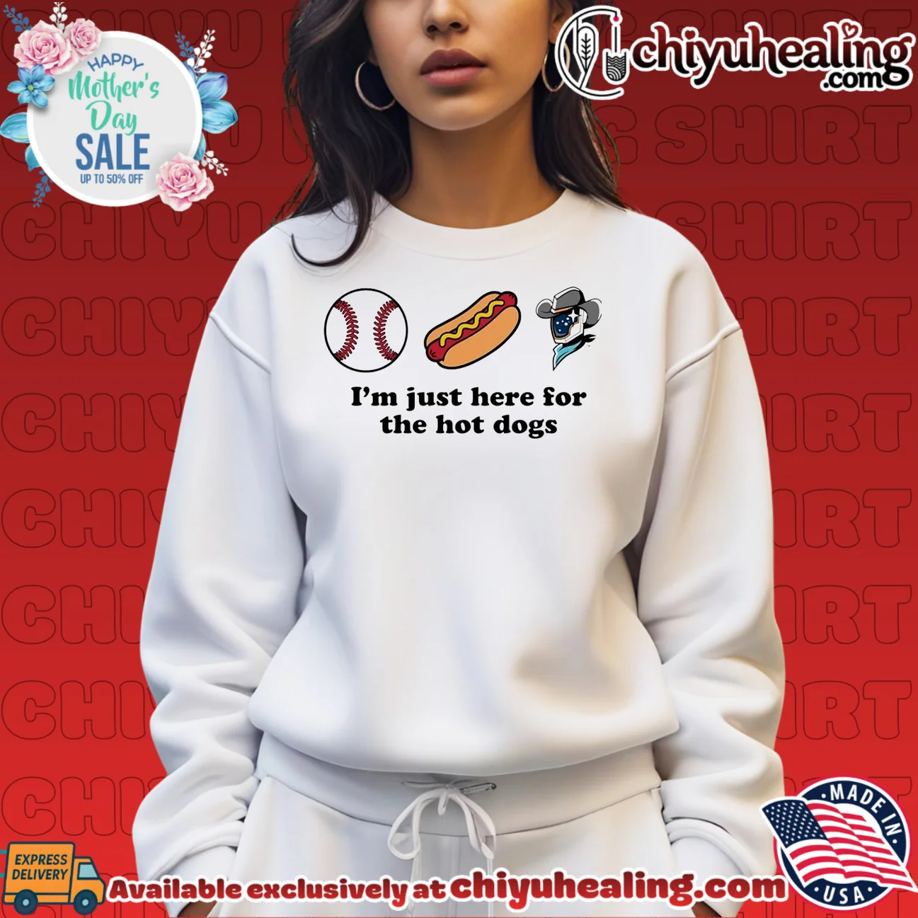Sugar Land Space Cowboys I'm Just Here for the Hot Dogs shirt & hoodie Sugar Land Space Cowboys I'm Just Here for the Hot Dogs shirt & hoodie