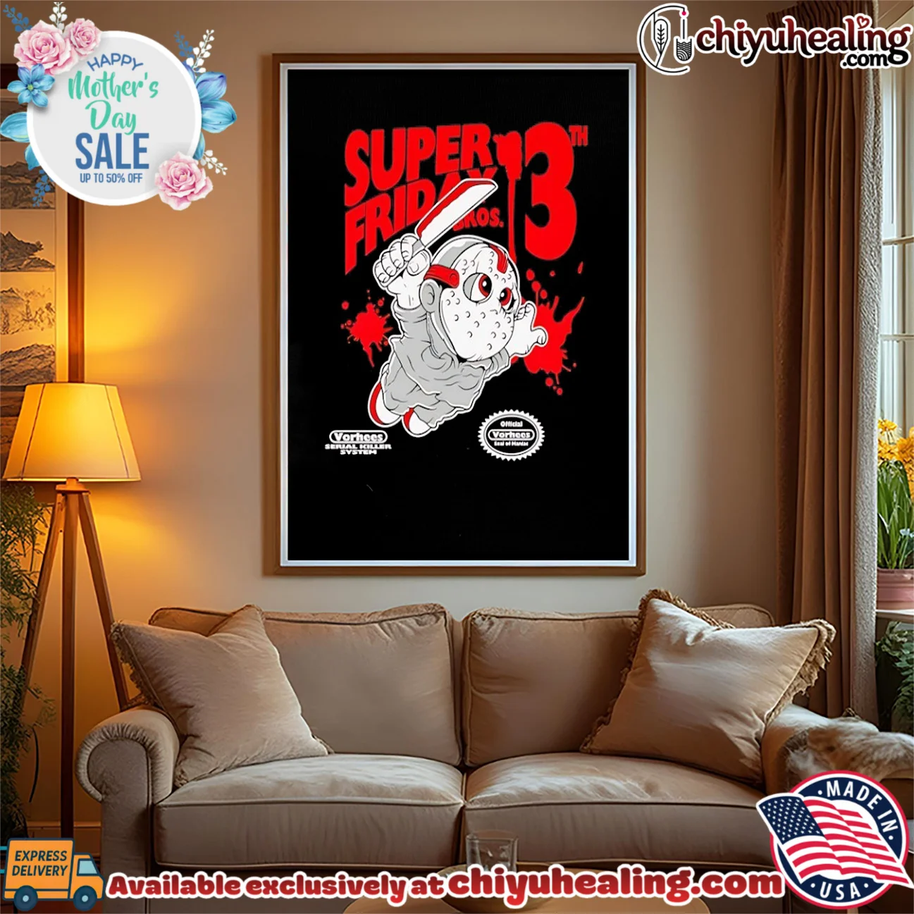Super Vorhees Friday 13th features Super Mario Bros elite shirt & hoodie - Everyday Fit Super Vorhees Friday 13th features Super Mario Bros