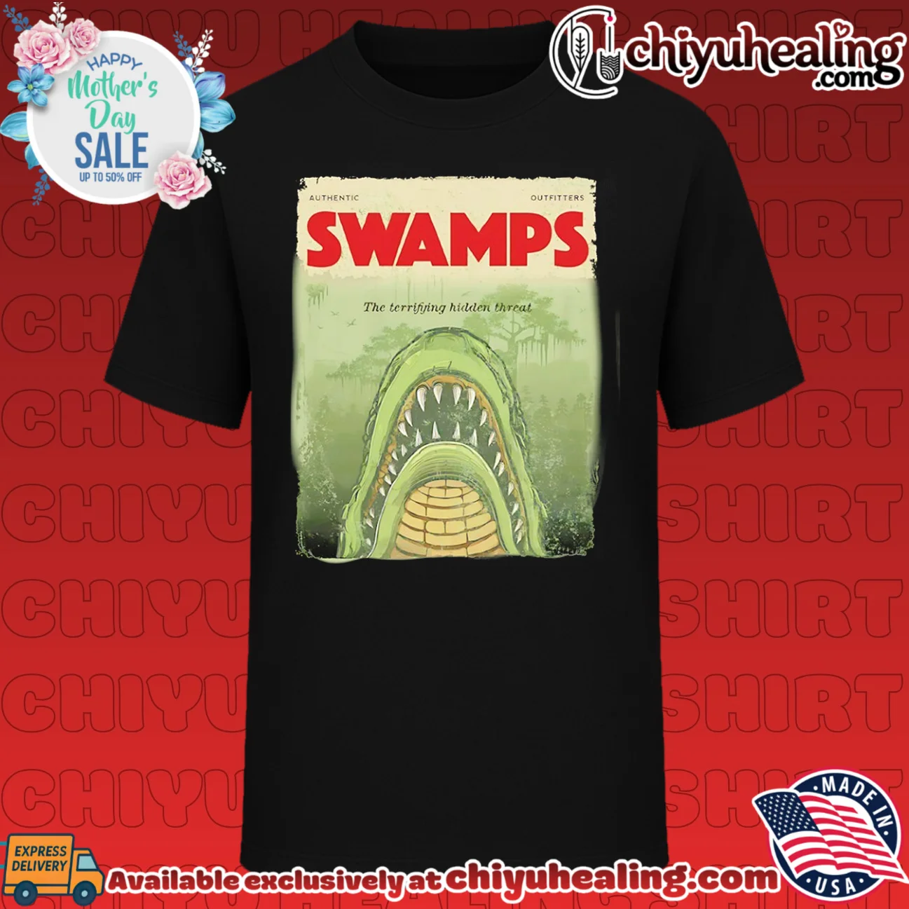 Swamps The Terrifying Hidden Threat Jaws shirt & hoodie