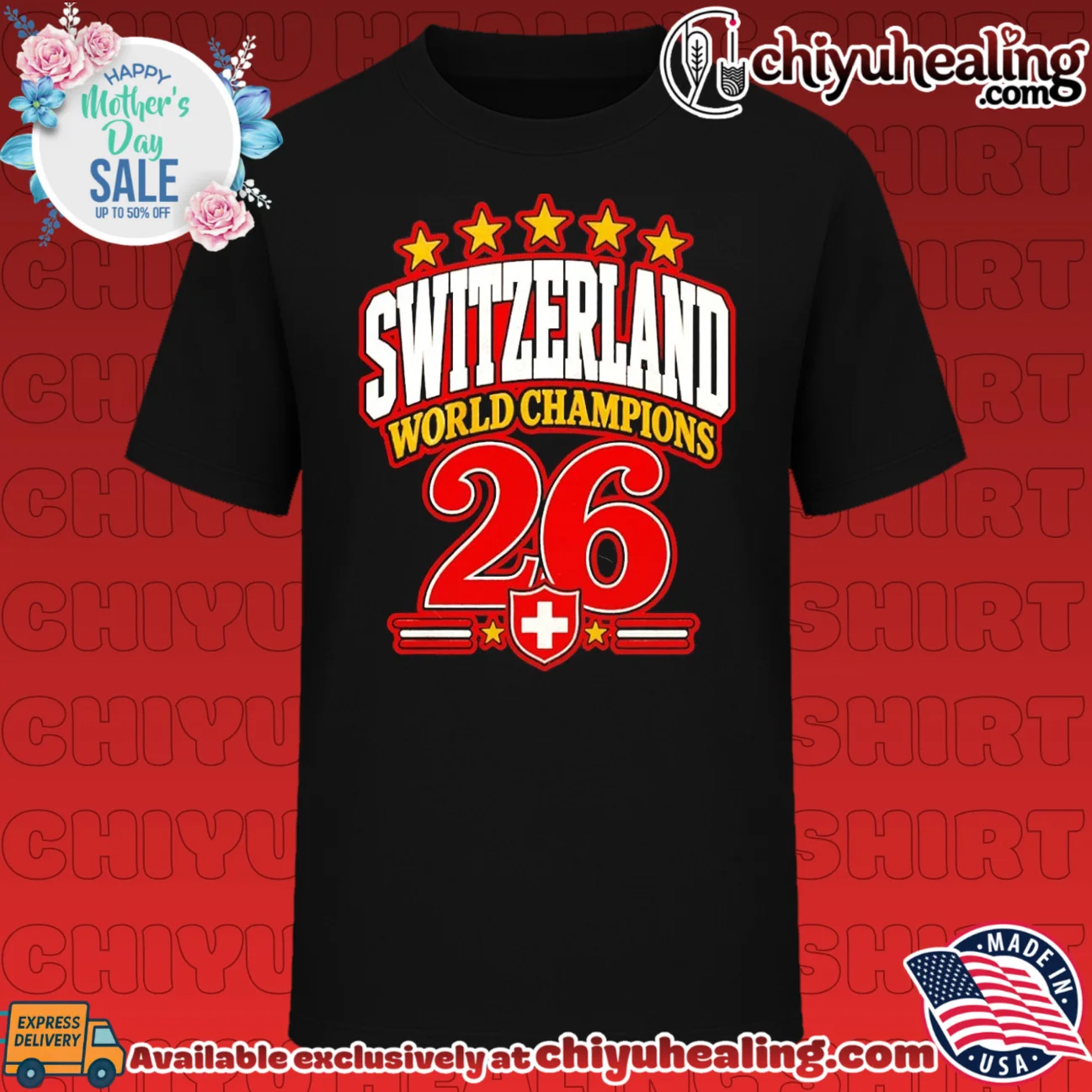Switzerland 2026 World Champions flag shirt